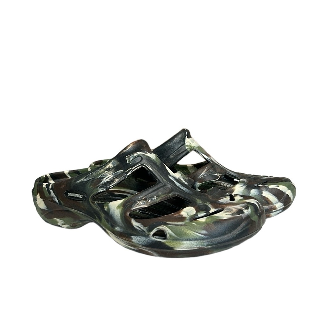 Shimano Evair Marine / Fishing Sandals Camouflage Green Clogs Men’s 8
